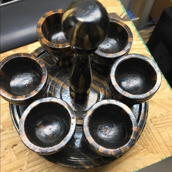 Set Of 5 Small Wooden Chalice - Picture 2 of 3